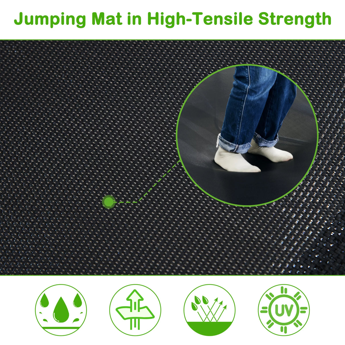 7FT Kids Trampoline with Safety Enclosure Net F762871