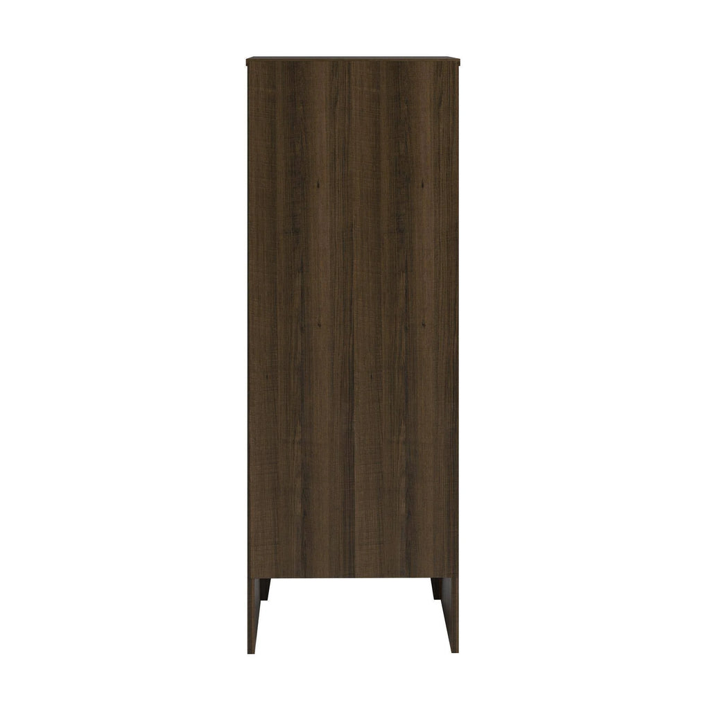 Dark Oak Storage Cabinet with Mesh Door Z478972