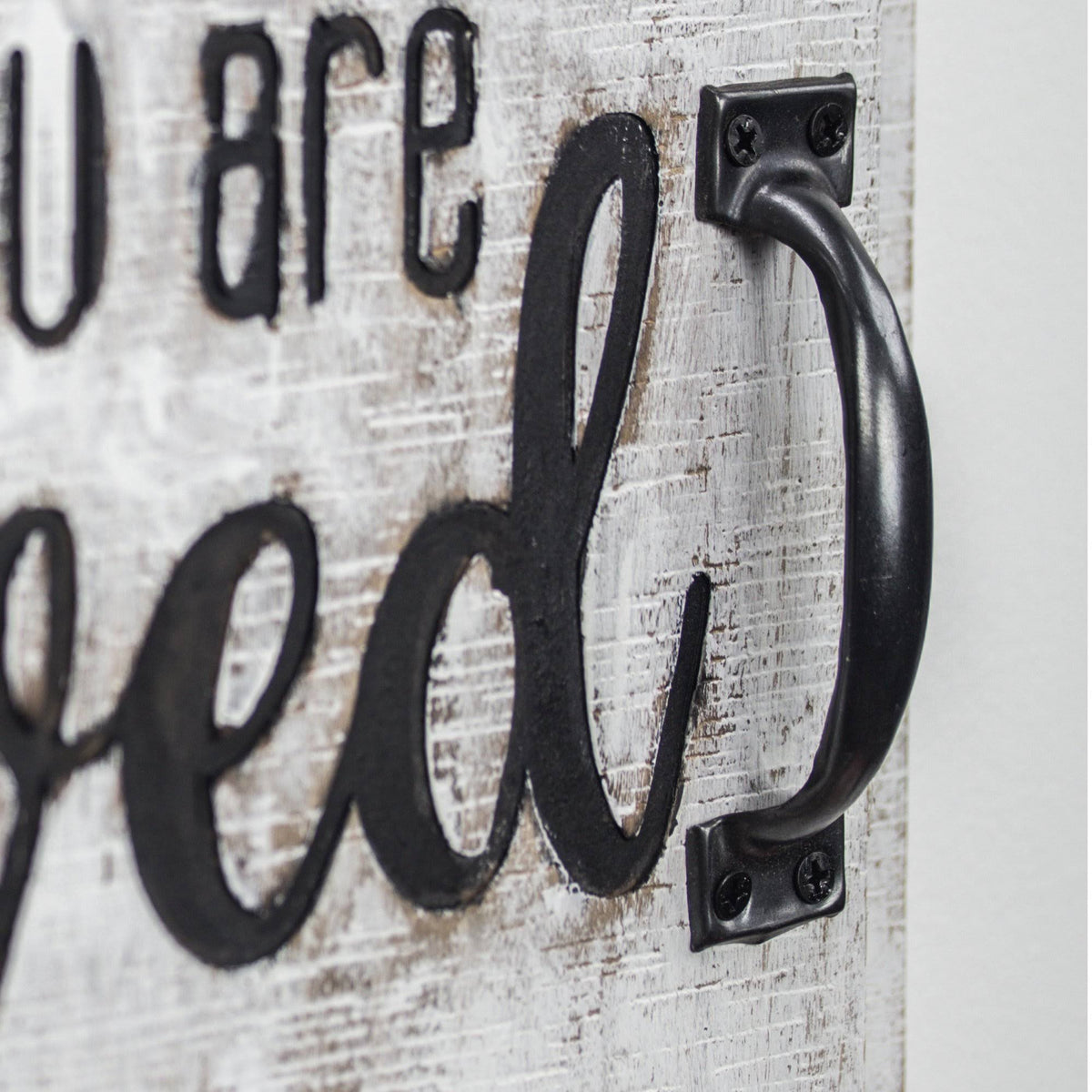White Wall Mounted Chalkboard Message Board W6794