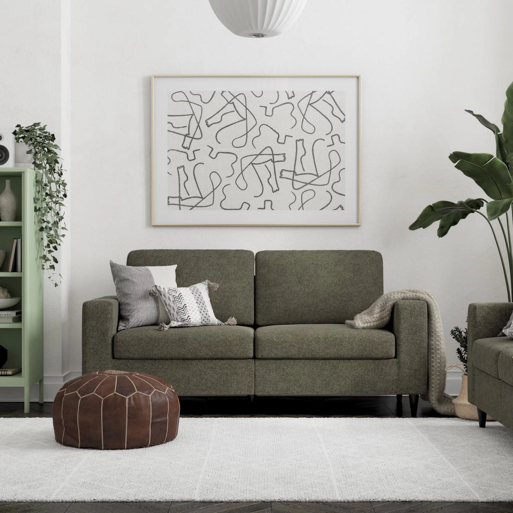 Gray Linen 3 Seater Sofa G7224