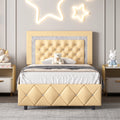 Queen Size Black Upholstered Platform Bed with Tufted Headboard N692