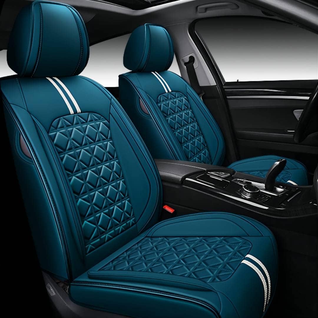 Black Synthetic Leather 5-Seater Full Set Seat Cover A978