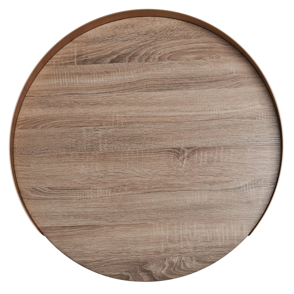 Round Light Grey Oak Coffee Table X481
