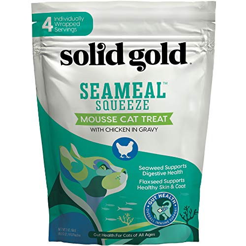 Solid Gold Lickable Cat Treats Chicken SeaMeal Squeezable 3oz/30ct Z292