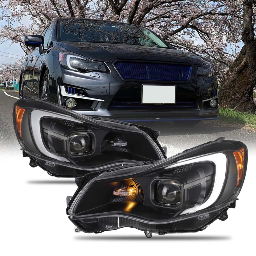Black Halogen Projector Headlights with Tube Parking Lamp E635