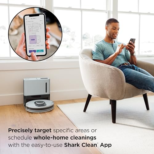 Voice Control Robot Vacuum with Home Mapping, Self-Empty Base, Cool Grey B4855