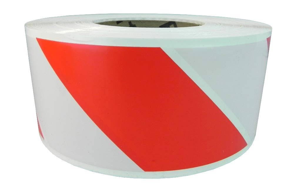 Caution Tape 3 inch x 1000 Feet 8 Rolls Red White Stripes E53341