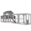 Extra Large Wooden Chicken Coop with 6 Nesting Boxes T96355