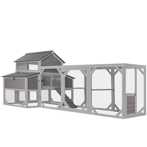 Extra Large Wooden Chicken Coop with 6 Nesting Boxes T96355