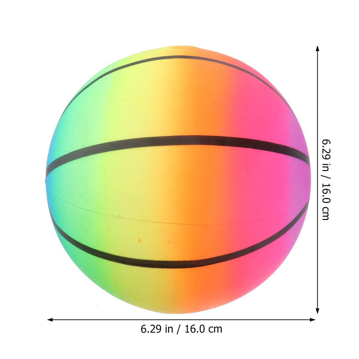 16 CM Rainbow Balls Elastic PVC Beach Play Ball Children Toy X629