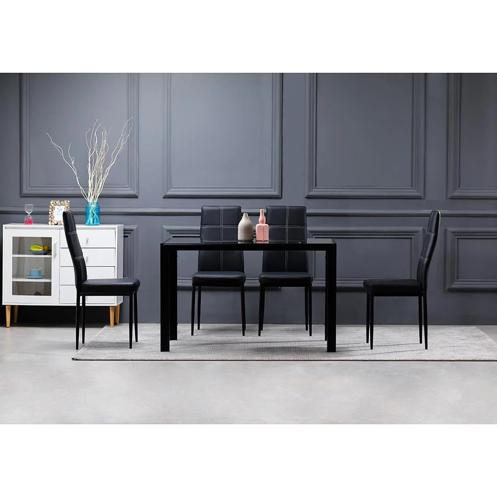 5 Piece Glass Dining Table Set P469920