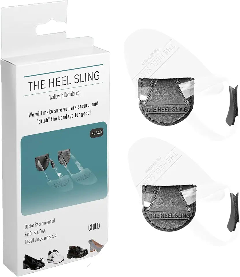 Anti-Slip Heel Pads Shoe Inserts Black Child B4330