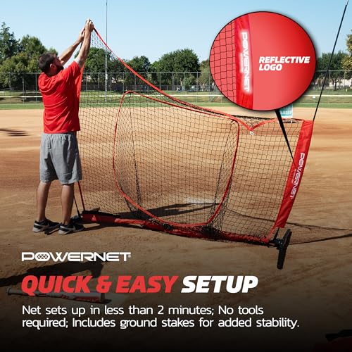 Portable Softball Baseball Training Net with Carrying Bag R908912