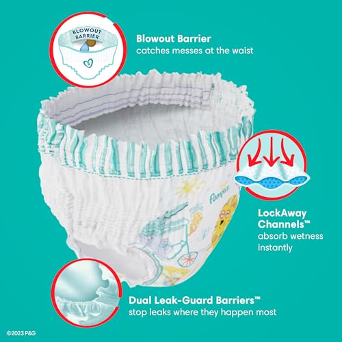 Size 5 Pull-On Disposable Baby Diapers 128 Count G9979