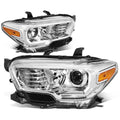 Chrome Housing Amber Projector Headlight Set B5374