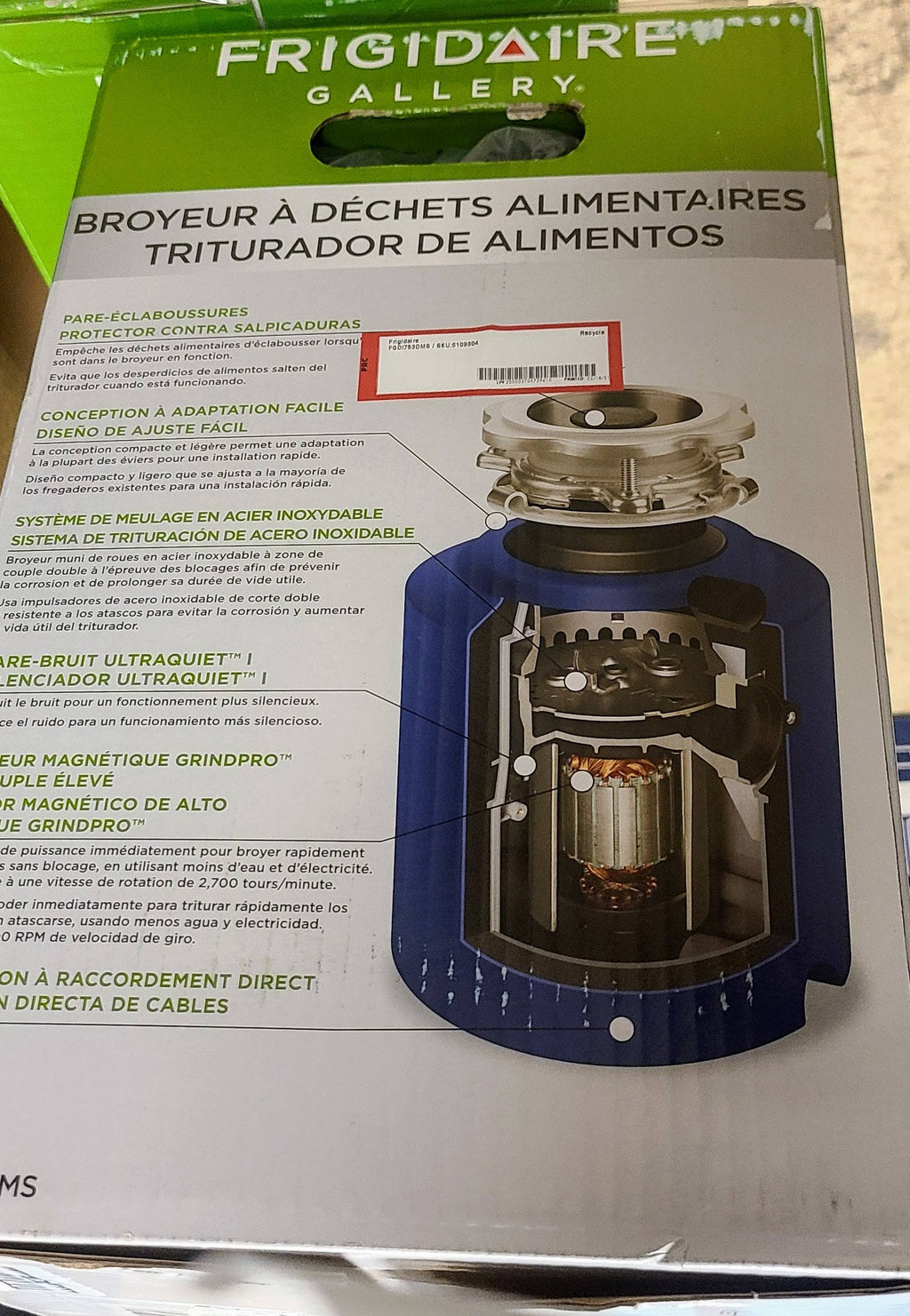 3/4 HP Food Waste Disposer U884
