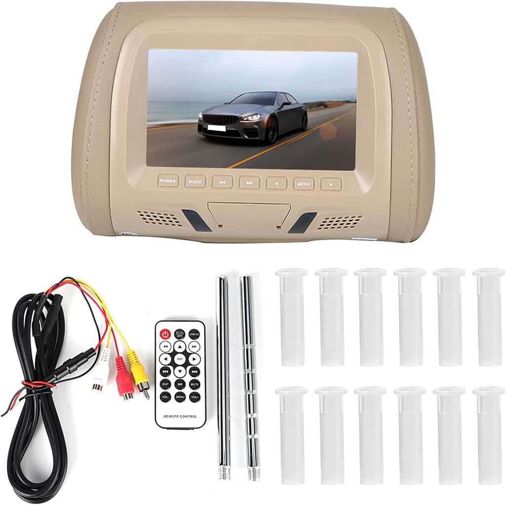 7in 12v ABS 800 X 480 Car Headrest Monitor MP5 Video Media Player F7859