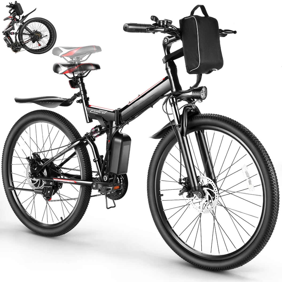 500W 26" Folding Electric Bicycle Q91272