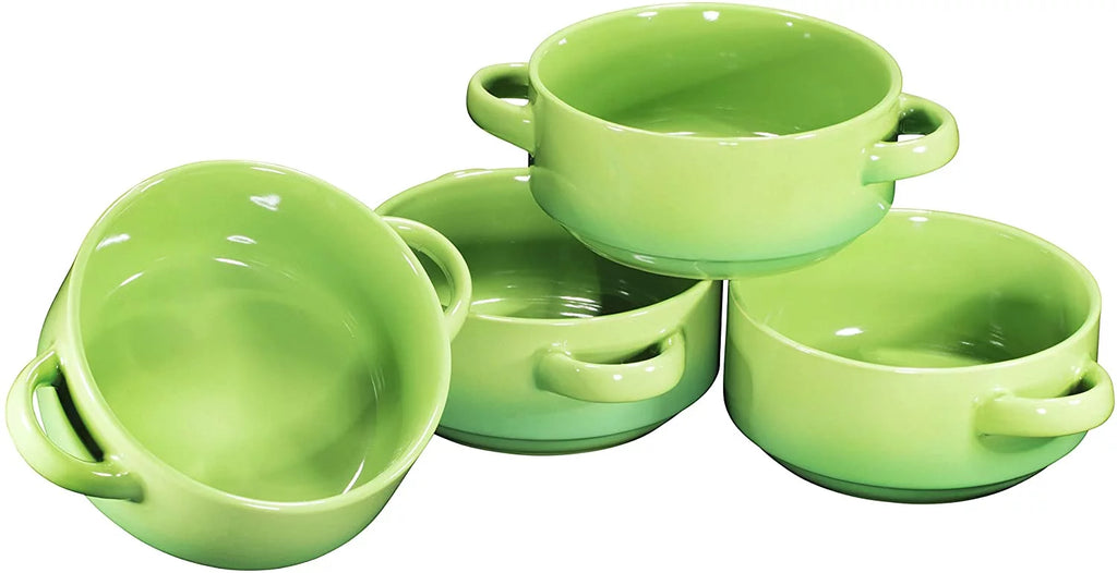 19 Oz Ceramic Soup Bowls with Handles Oven Safe M6671