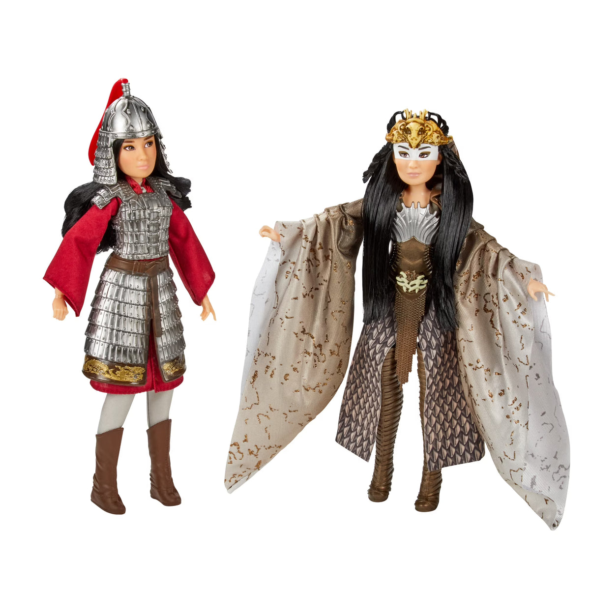 Mulan And Xianniang Dolls With Helmet, Armor, And Sword O414730