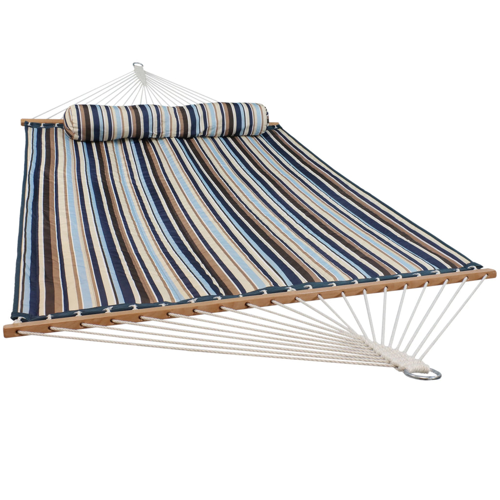 Quilted Fabric Double Hammock with Pillow D73470