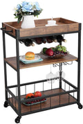 Bar Cart with 3-Tier Storage Shelves B346043