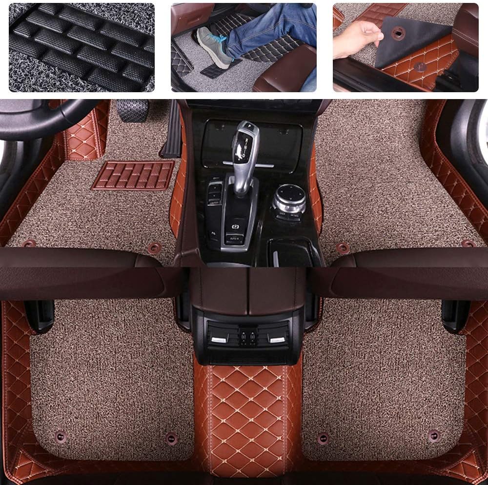 Double Layer Pu Leather & PVC Non-Slip Car Floor Mats F67587