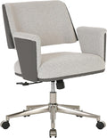 Bouclé Fabric Vegan Leather Low-Back Task Chair D107987