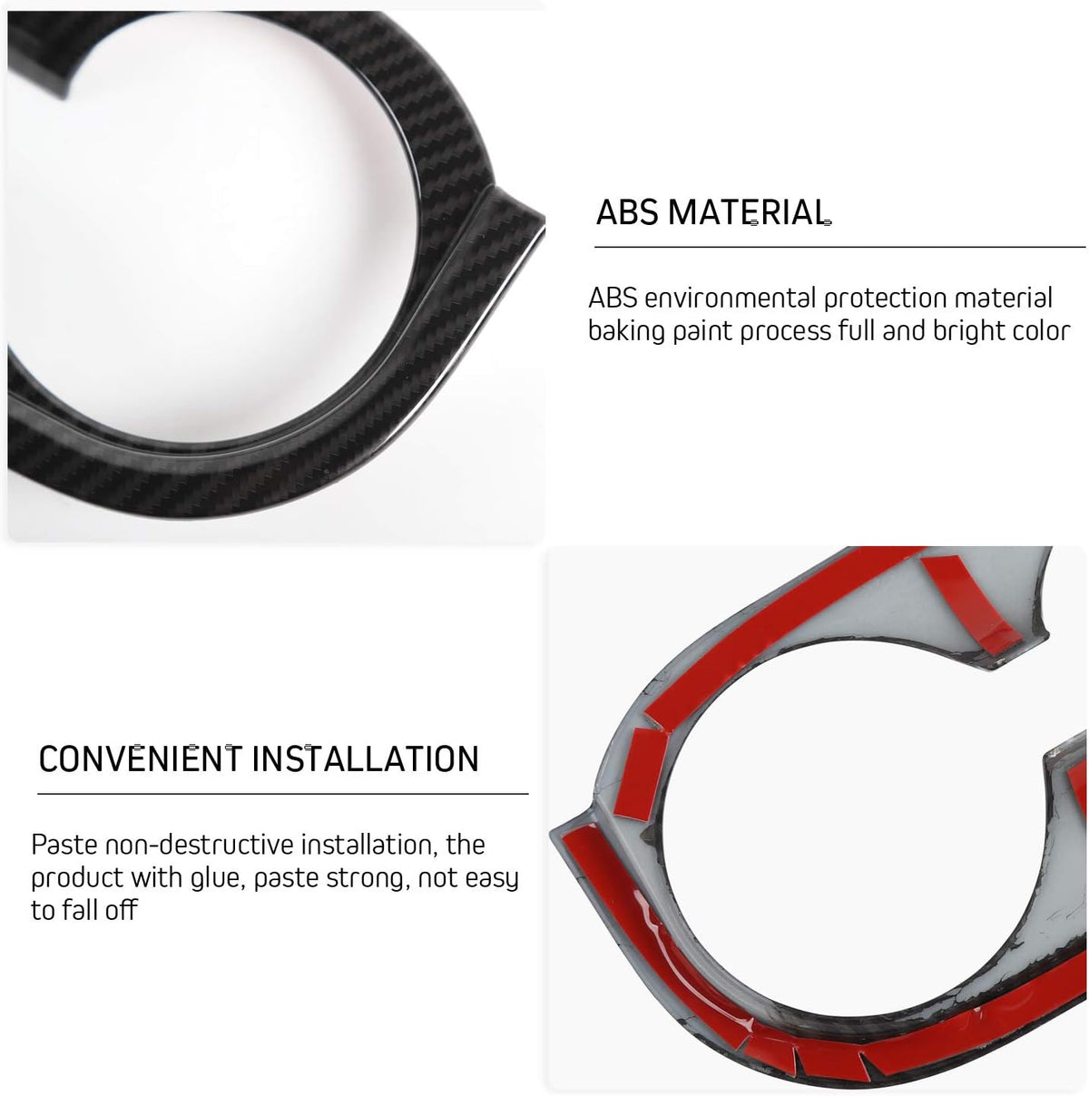 Gear Shift Panel Trim Cover ABS Carbon Fiber H715