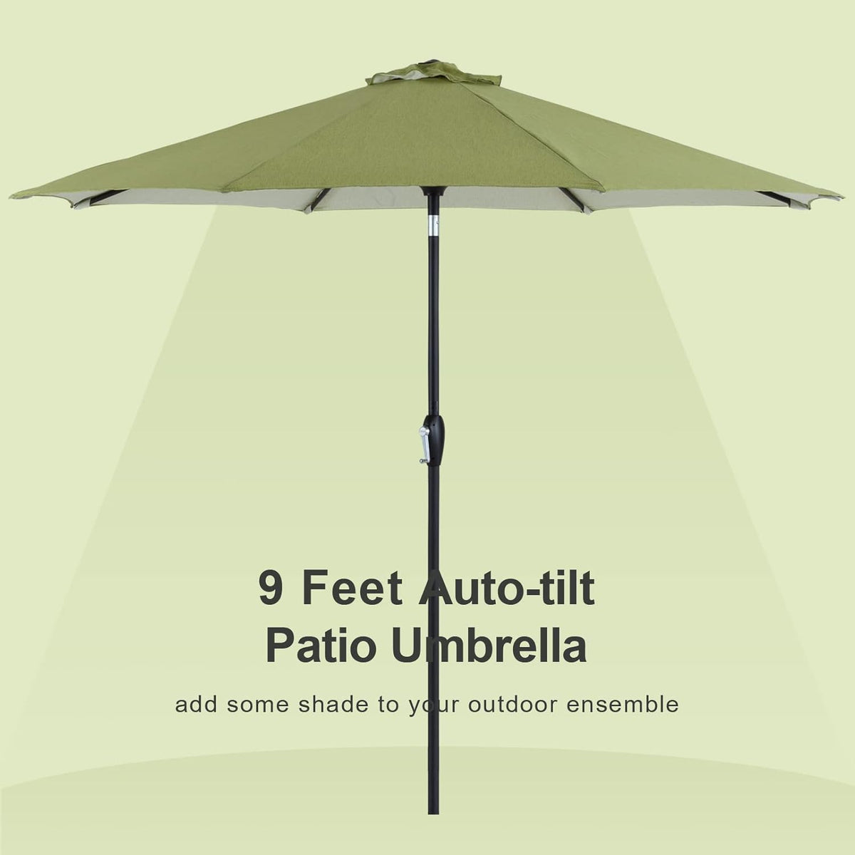 10' Outdoor Patio Table Umbrella with Auto Tilt and Crank L984