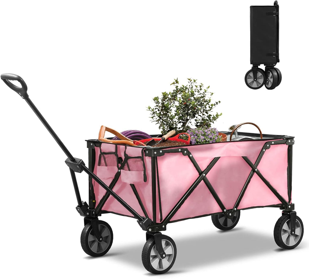 Collapsible Heavy Duty Utility Wagon Cart with Wheels M849