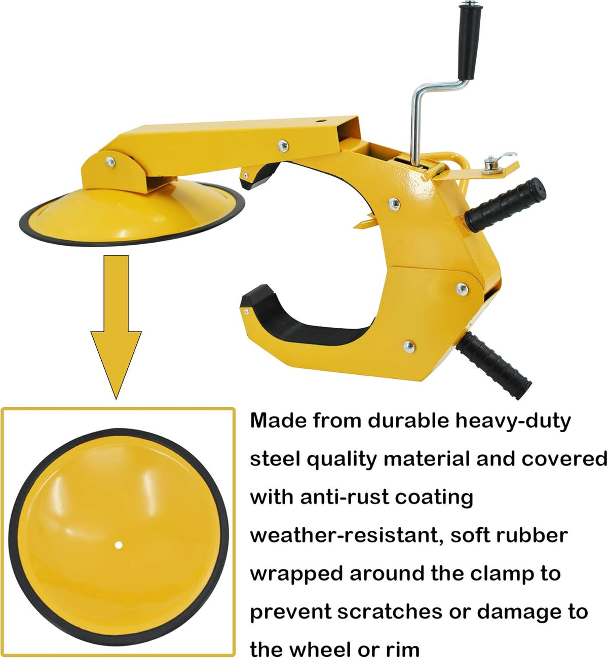 2 Pack Adjustable Heavy Duty Steel Wheel Lock Clamp P275