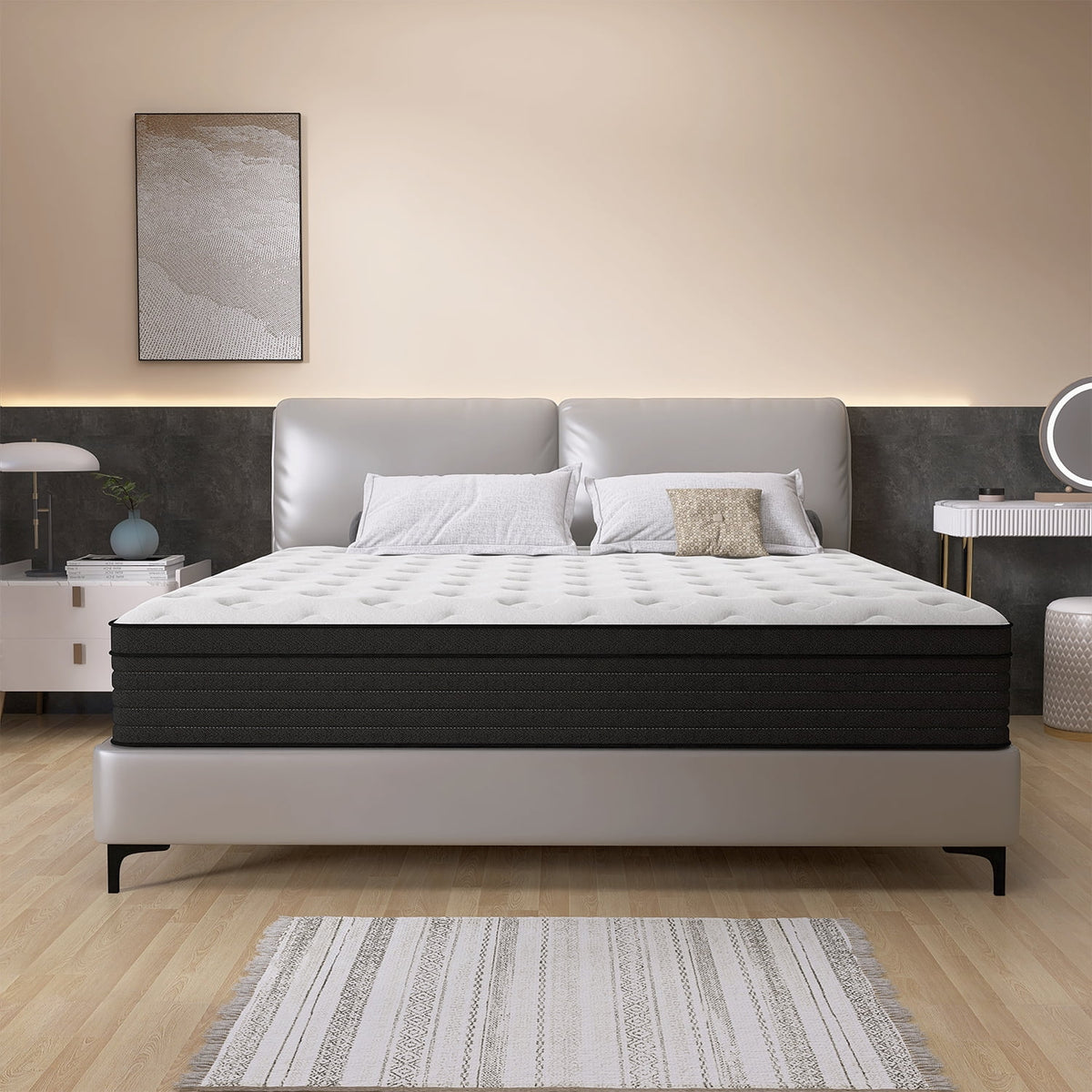 Queen 14 Inch Memory Foam Pocket Spring Medium Firm Mattress L93085