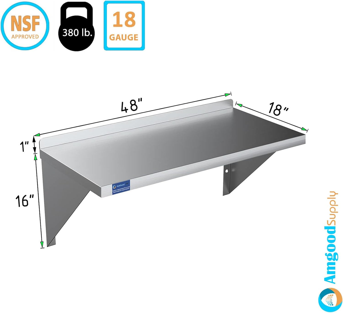Stainless Steel Wall Shelf N4070
