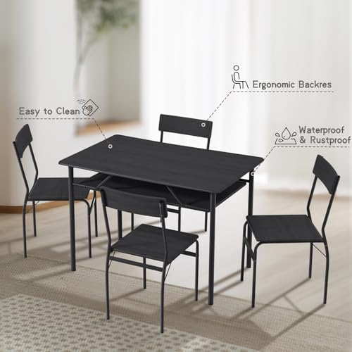 Natural Wood Dining Table Set for 4 K419248