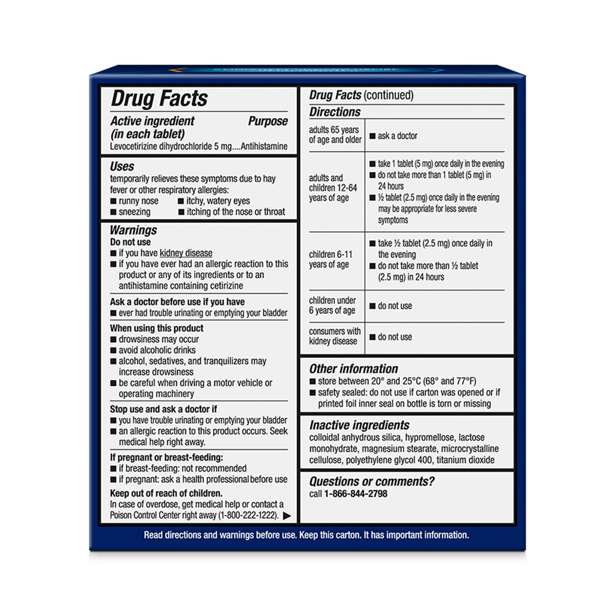 24 Hour Antihistamine 5 mg Tablets X7326