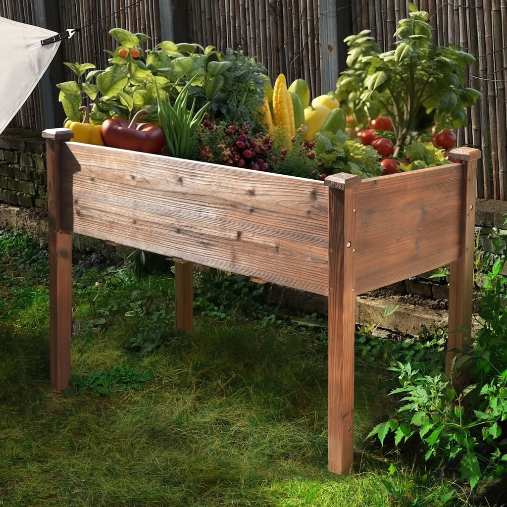 Raised Garden Bed Elevated Planter Box with Drainage Holes V134464