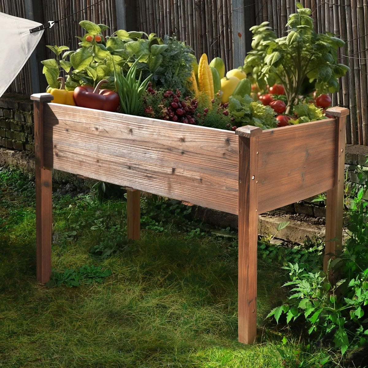 Raised Garden Bed Elevated Planter Box with Drainage Holes V134464