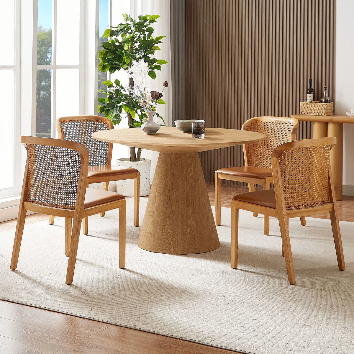 47.24'' Round Wooden Dining Table O8314