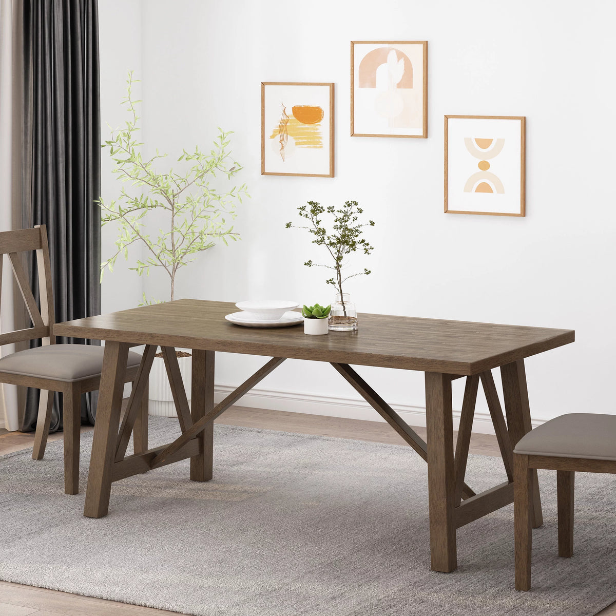 Antique Brown Dining Table X1088