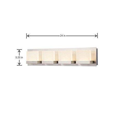 4-Light Brushed Nickel LED Bath Bar Light H8725