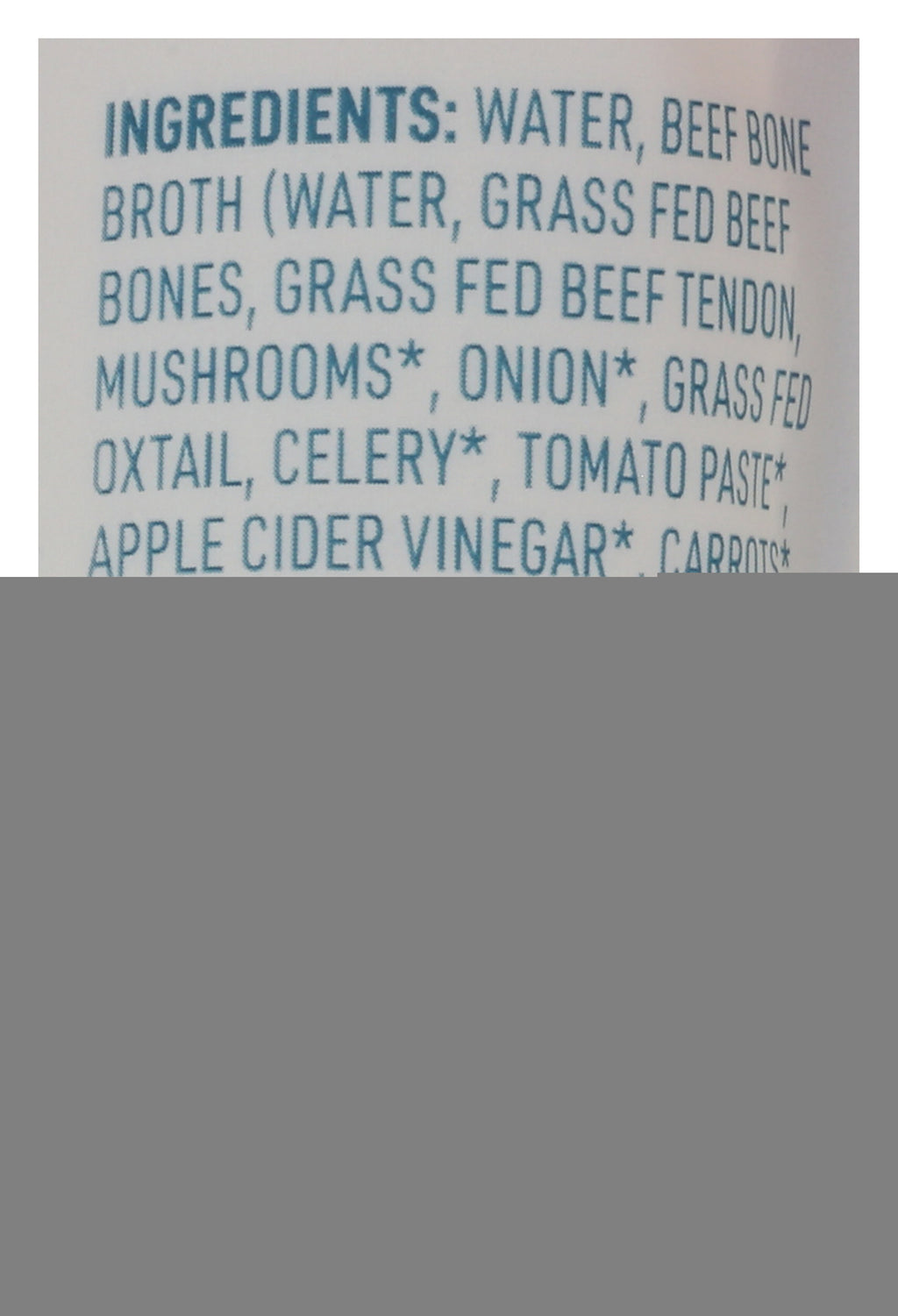 Grass Fed Beef Bone Broth, 16 Ounce, 6 per Case V407257