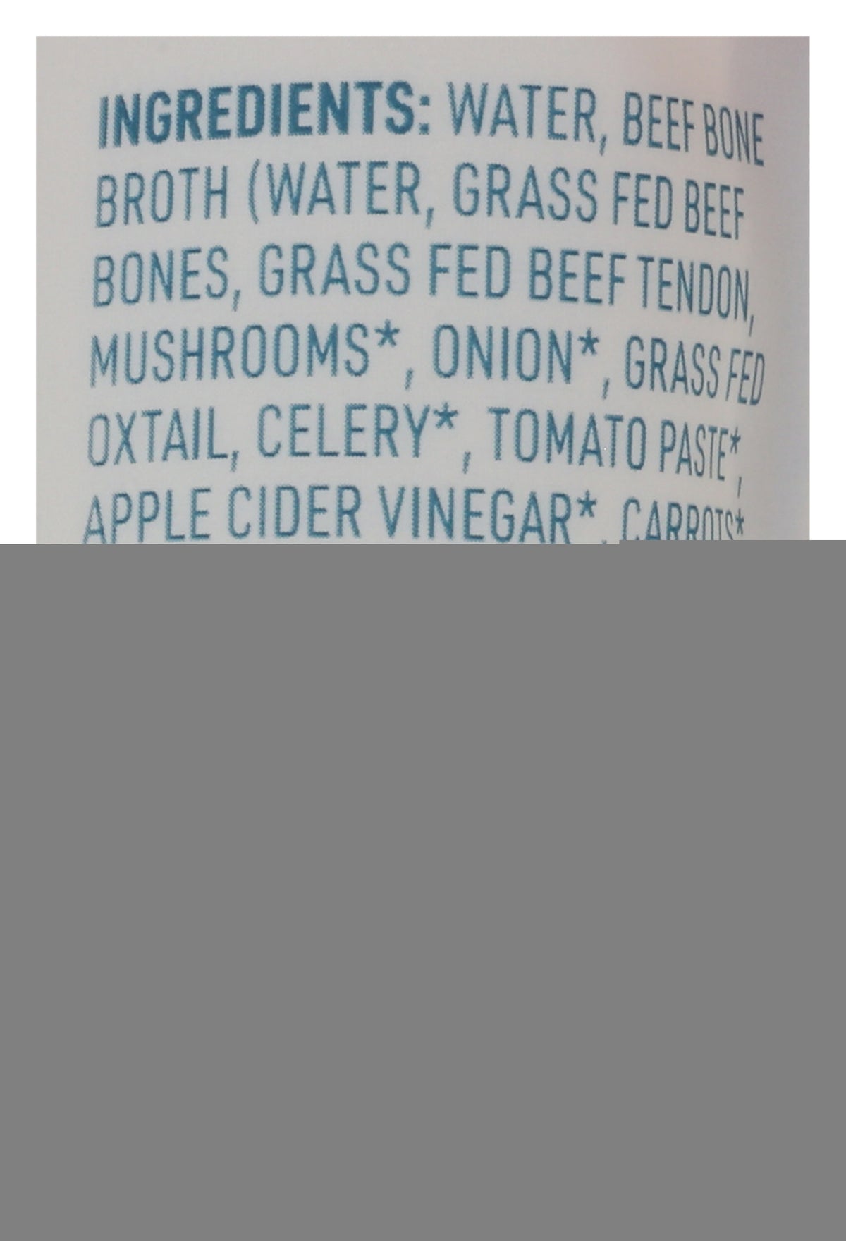 Grass Fed Beef Bone Broth, 16 Ounce, 6 per Case V407257