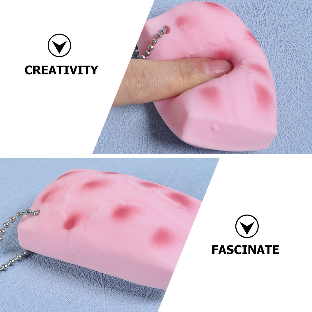 Pink TPR Squeeze Tofu Toy 3 Pcs P277