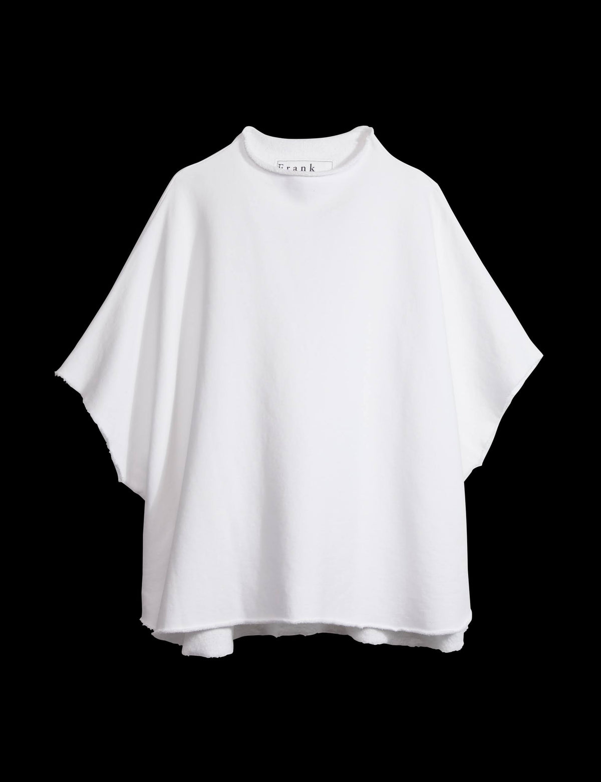 White Funnel Neck Capelet G7370