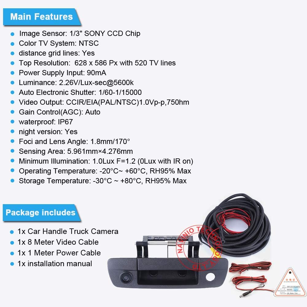 Waterproof Rear View Backup Camera with 170° Viewing Angle C68791