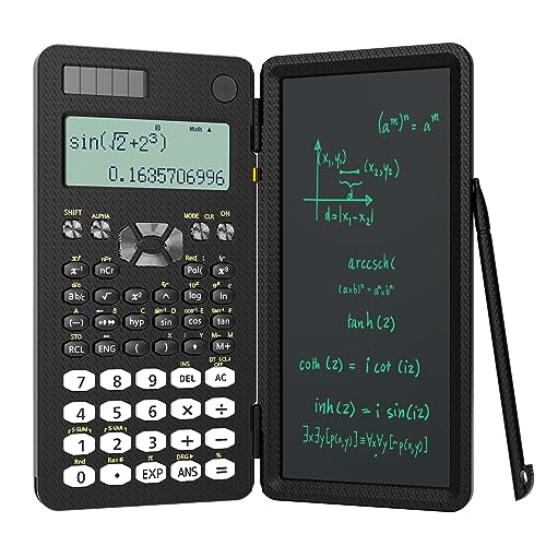 Pink 991ES MAX Foldable Scientific Calculator with Notepad 417 Function Solar Energy V4879