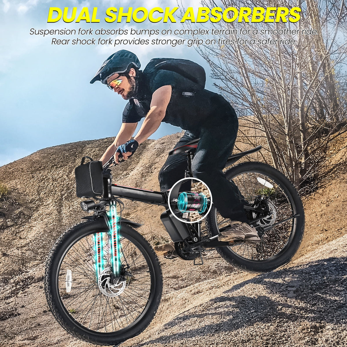 500W 26" Folding Electric Bicycle Q91272