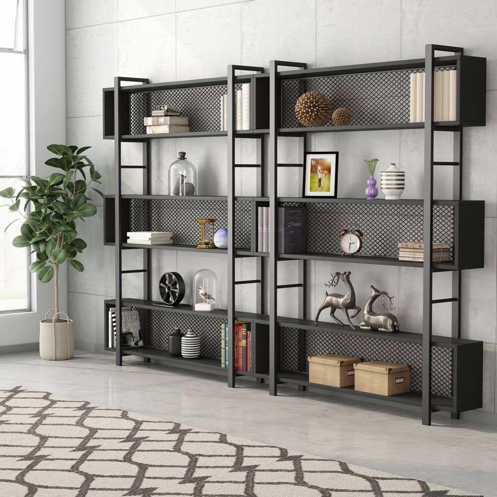 Black 5-Shelf Bookshelf D576123