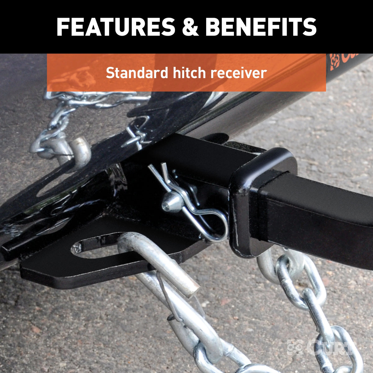 Class 2 Trailer Hitch with Installation Hardware, Pin & Clip E1037